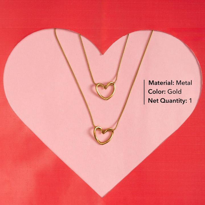 Gold Heart Pendant Necklace