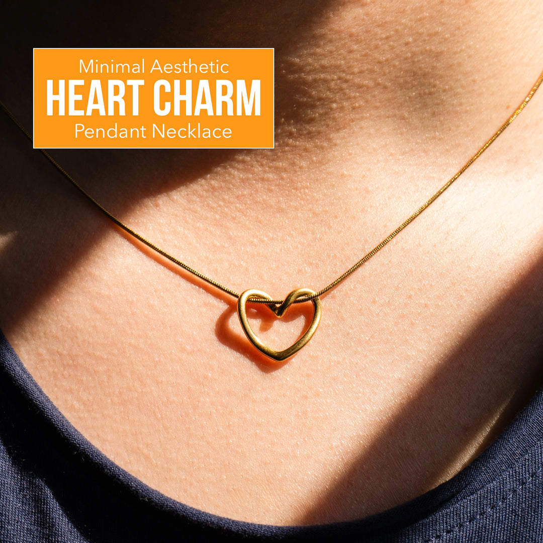 Gold Heart Pendant Necklace