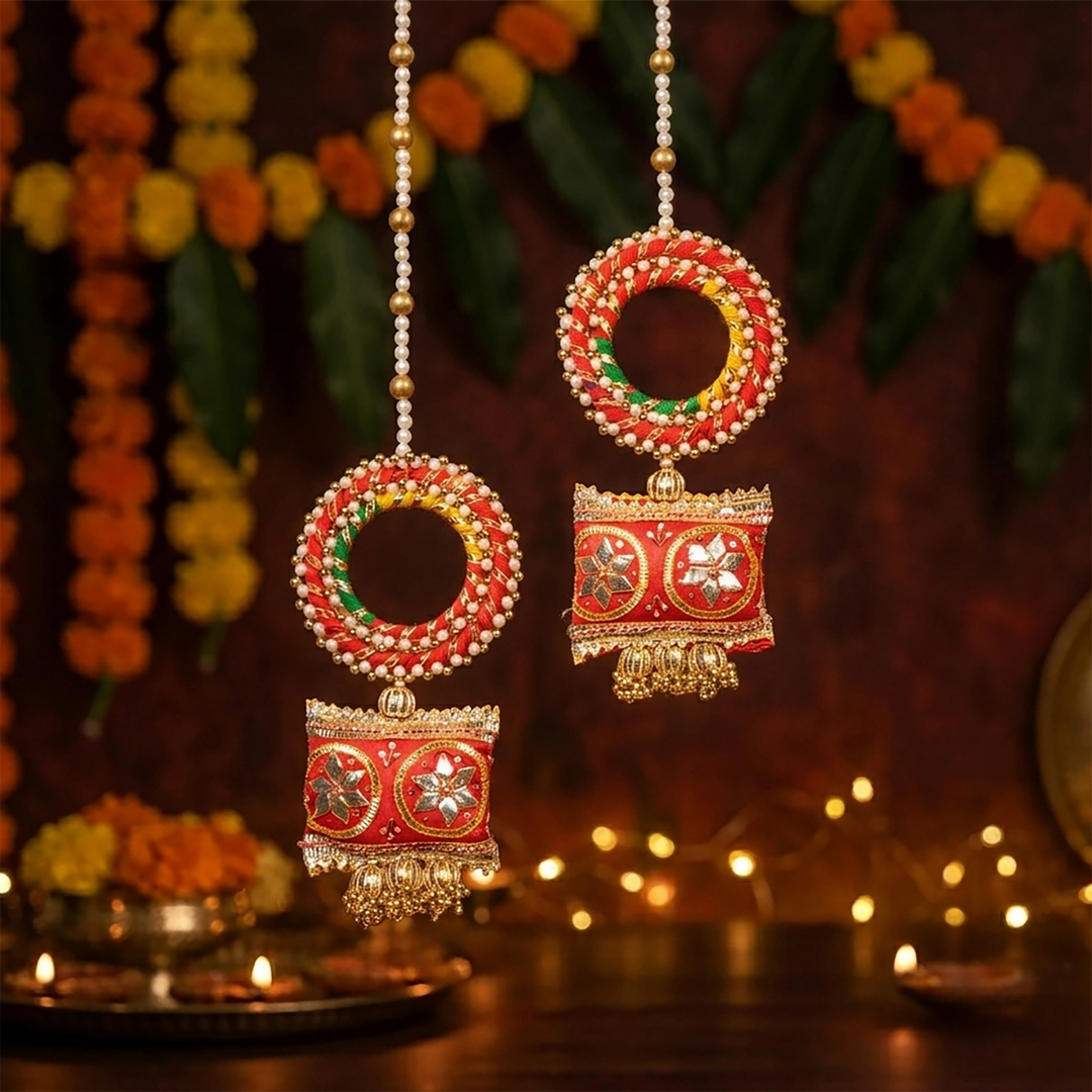 Gota Pati Cushion Hangings