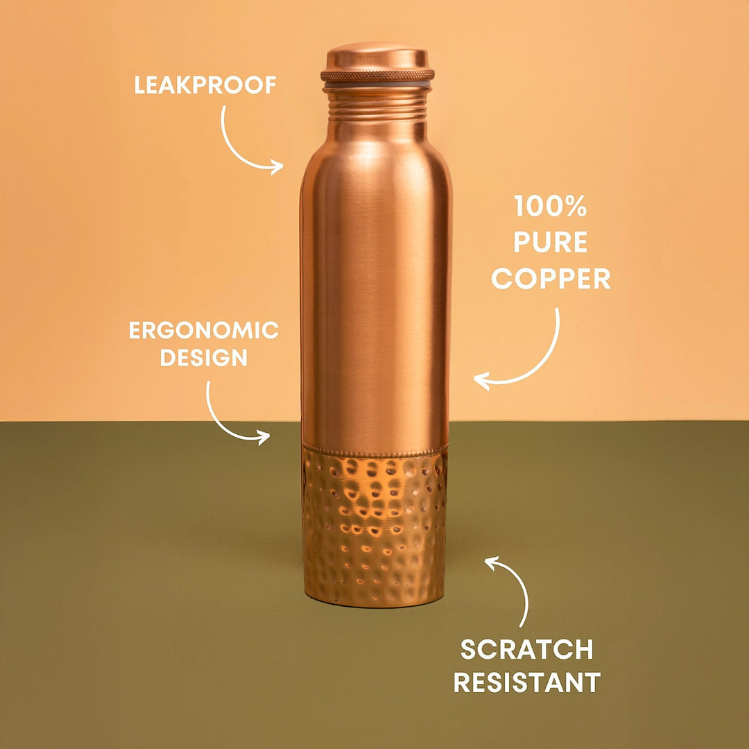 Half-Hammered Copper Bottle