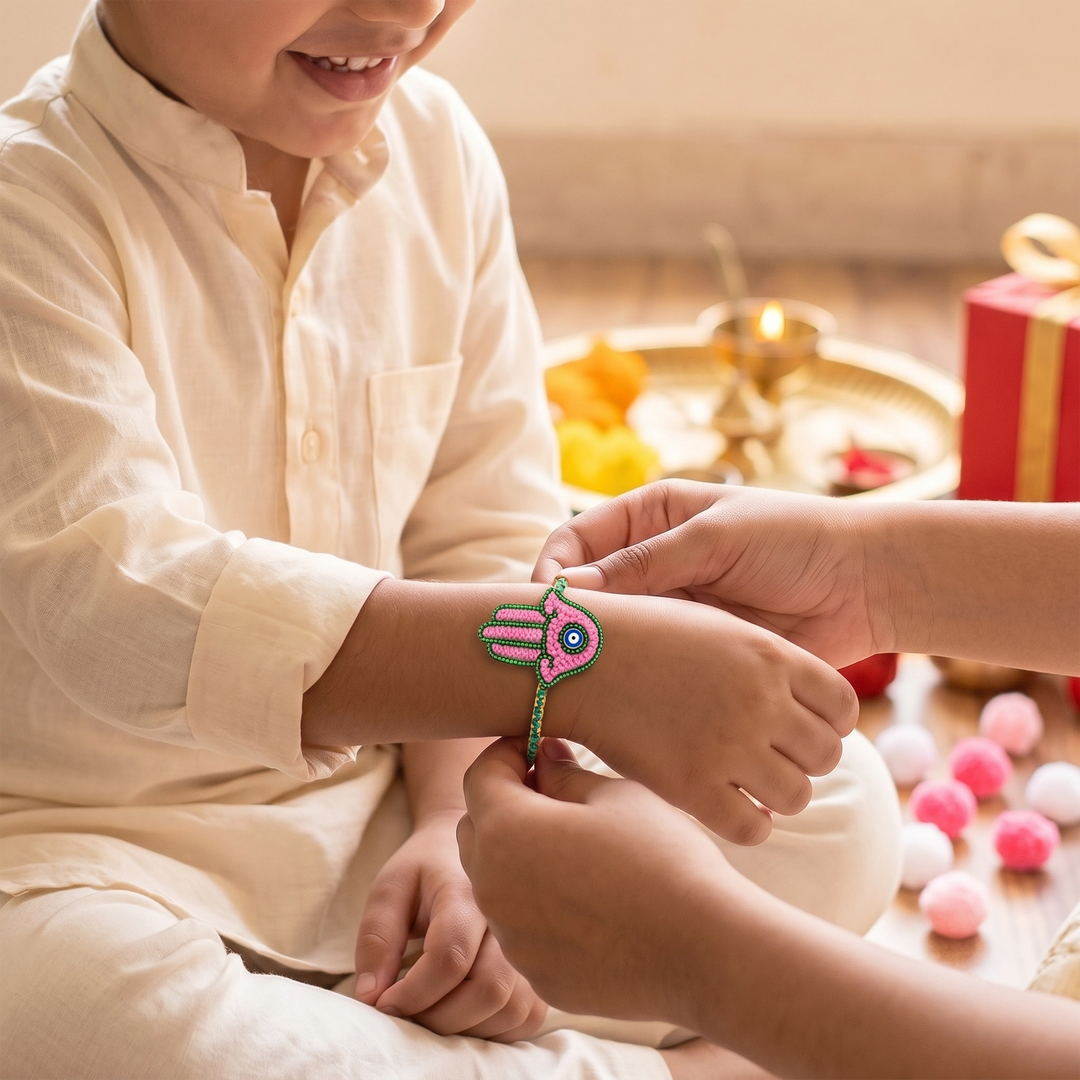 Hamsa Evil Eye Rakhi