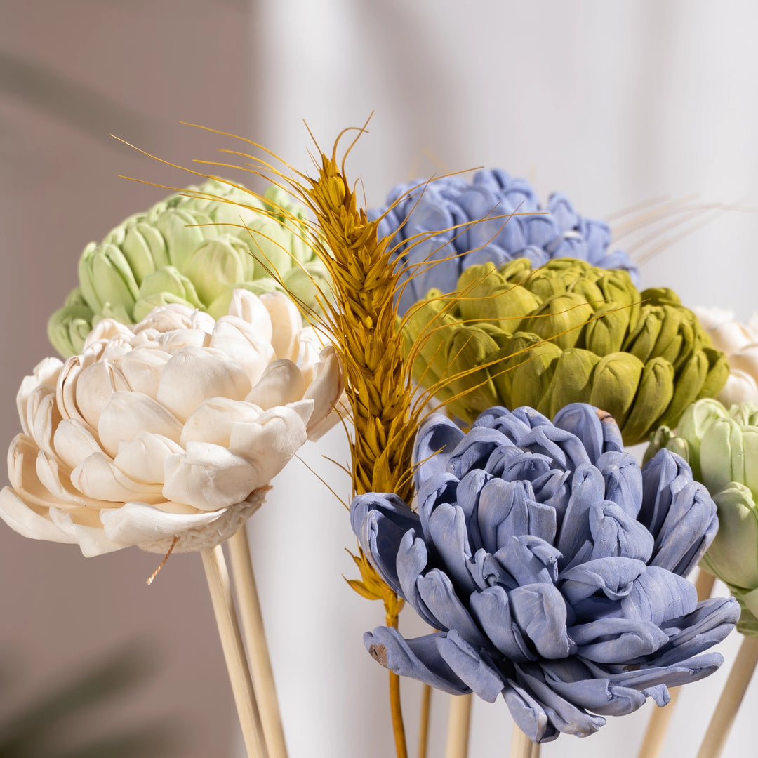 Handcrafted Sola Wood Flower Bouquet in a White Ceramic Vase, A Gift That Never Fades
