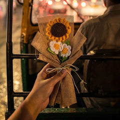 Handmade Sunflower and Daisy Crochet Bouquet