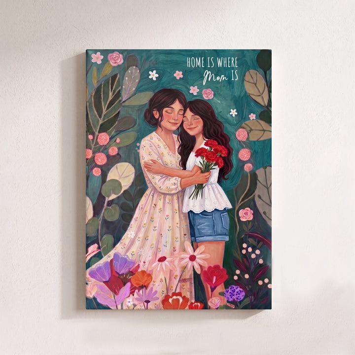 Where Love Blooms - Mother and Daughter | Canvas Print