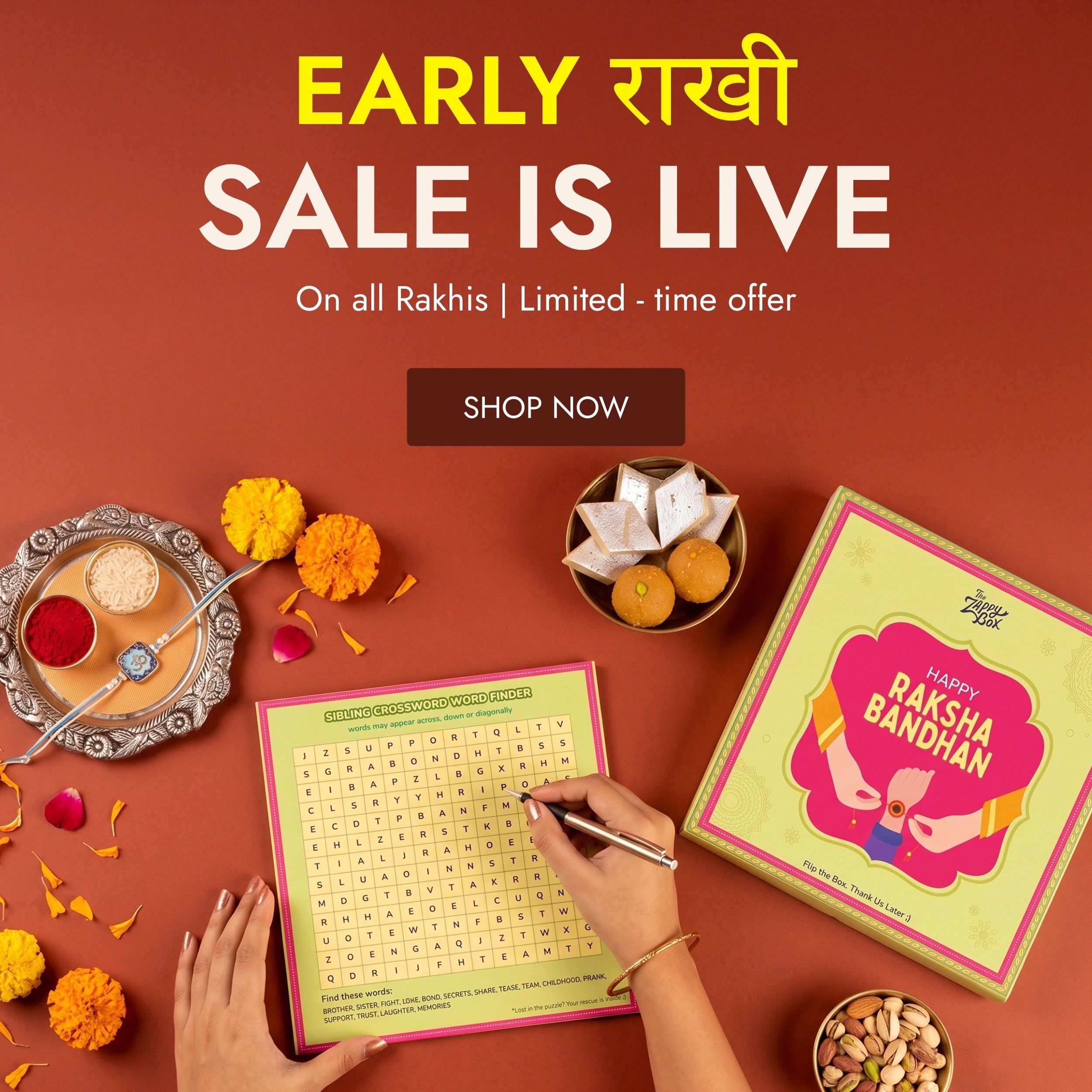 A icon for a Rakhi bandhan activity 