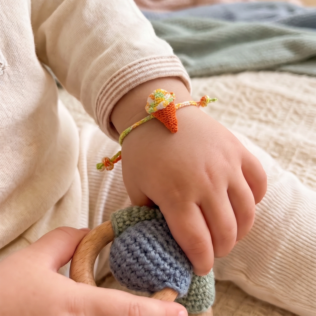 Crochet Ice-Cream Rakhi For Kids