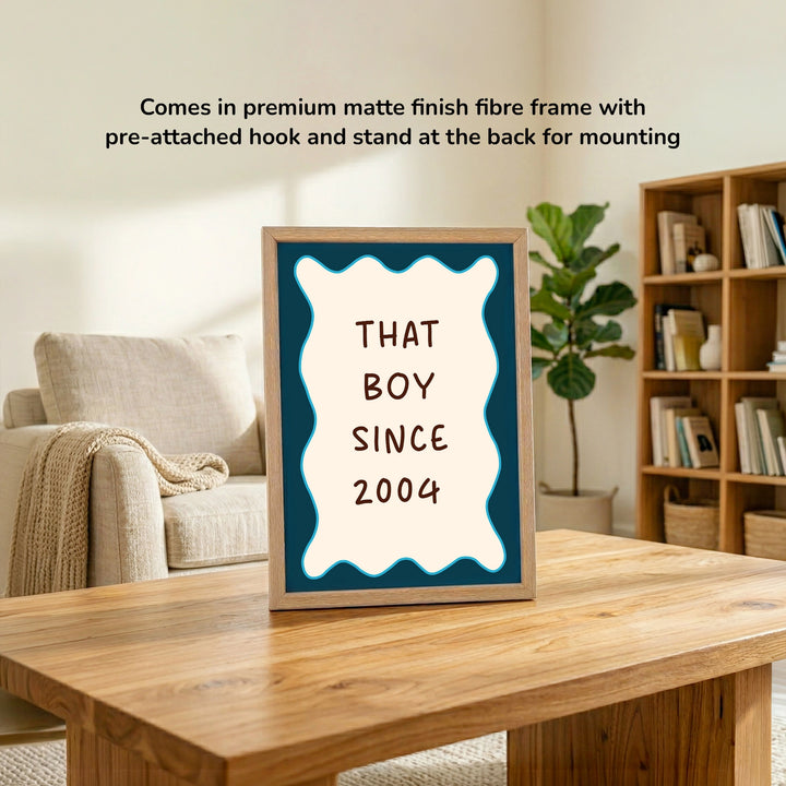 Iconic Since - Personalized Year Frame  | A4 Light Brown