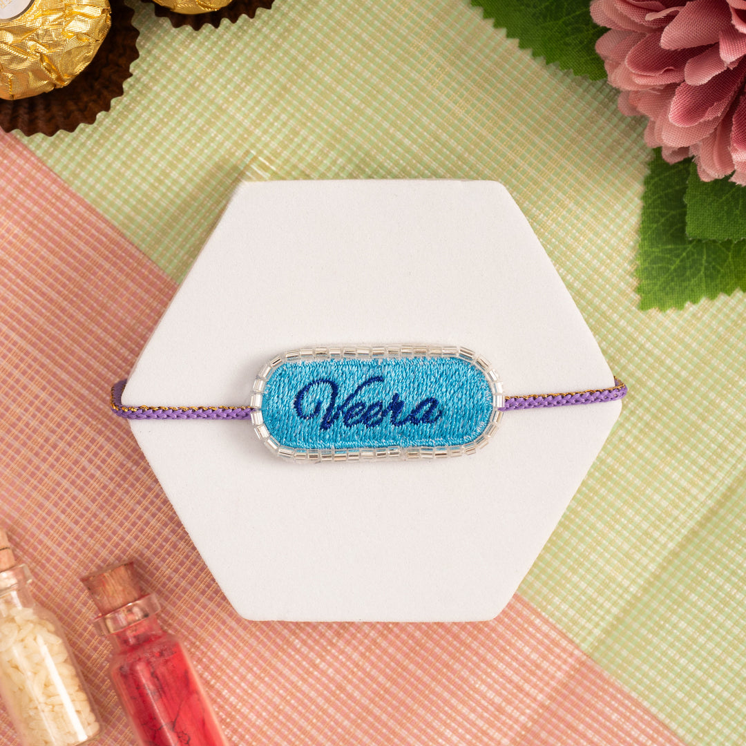 Blue Veera Rakhi For Sister