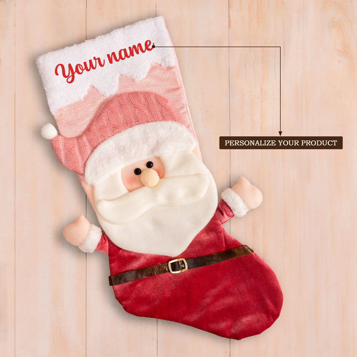 Personalized Merry Santa Stocking