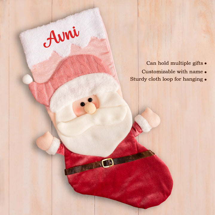 Personalized Merry Santa Stocking