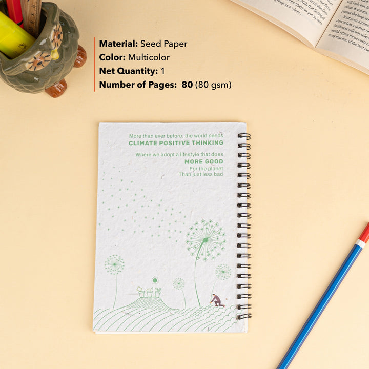 A5 Nature Inspired Wiro Plantable Notebook