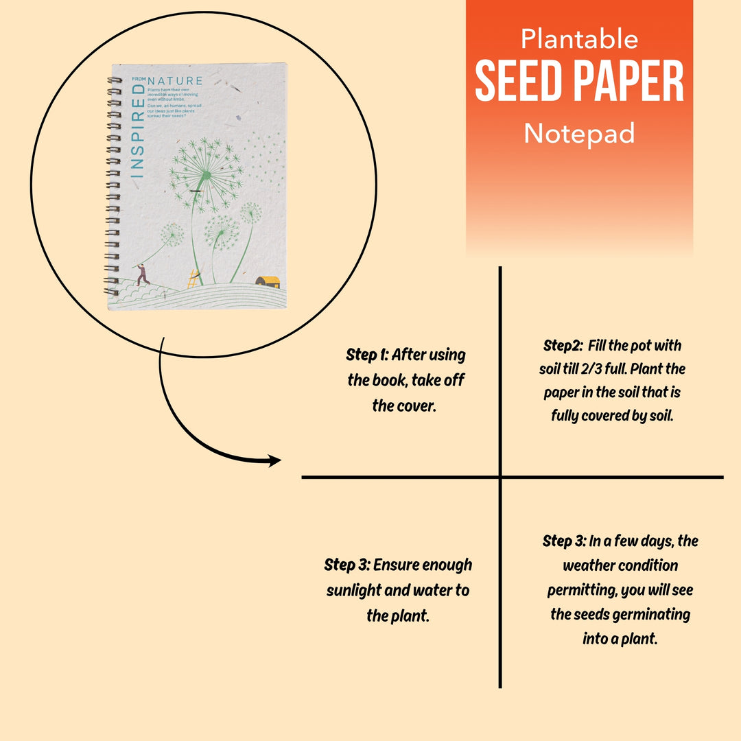 A5 Nature Inspired Wiro Plantable Notebook