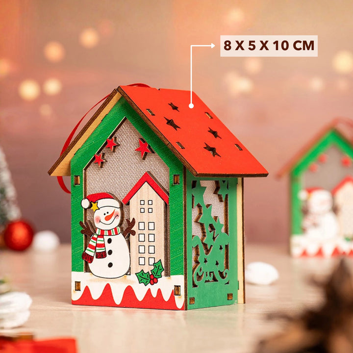 LED Santa House Hanging