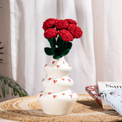 La Vie En Rose Vase And Flower Combo