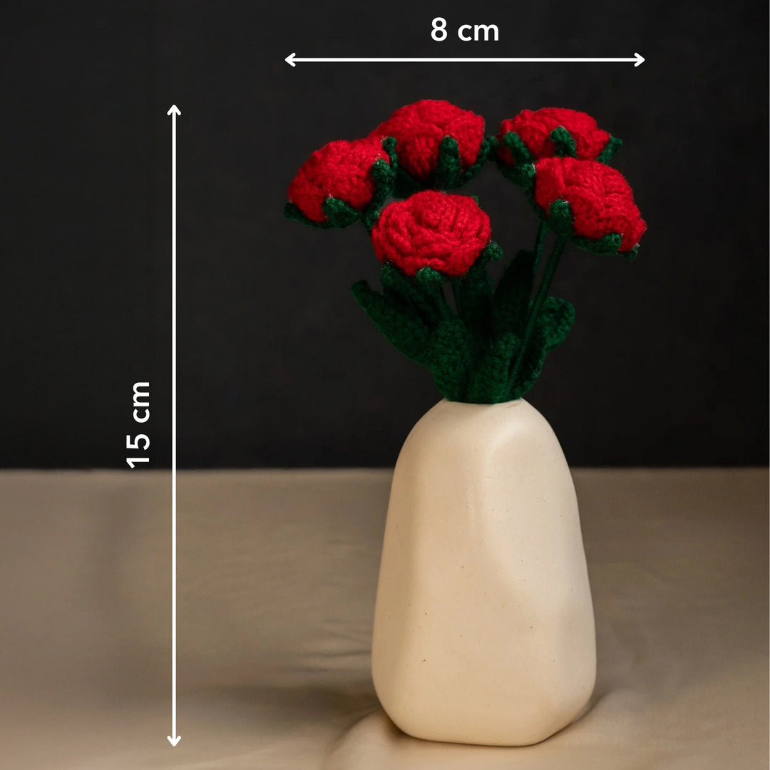 La Vie En Rose Vase And Flower Combo