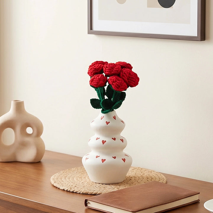 La Vie En Rose Vase And Flower Combo