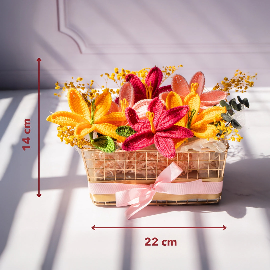 Lilies of Love Crochet Basket