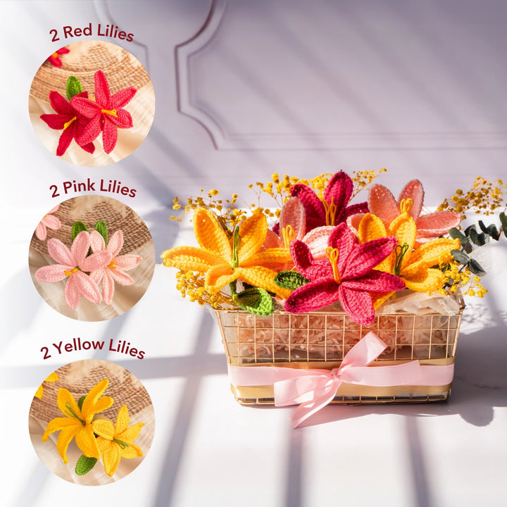 Lilies of Love Crochet Basket