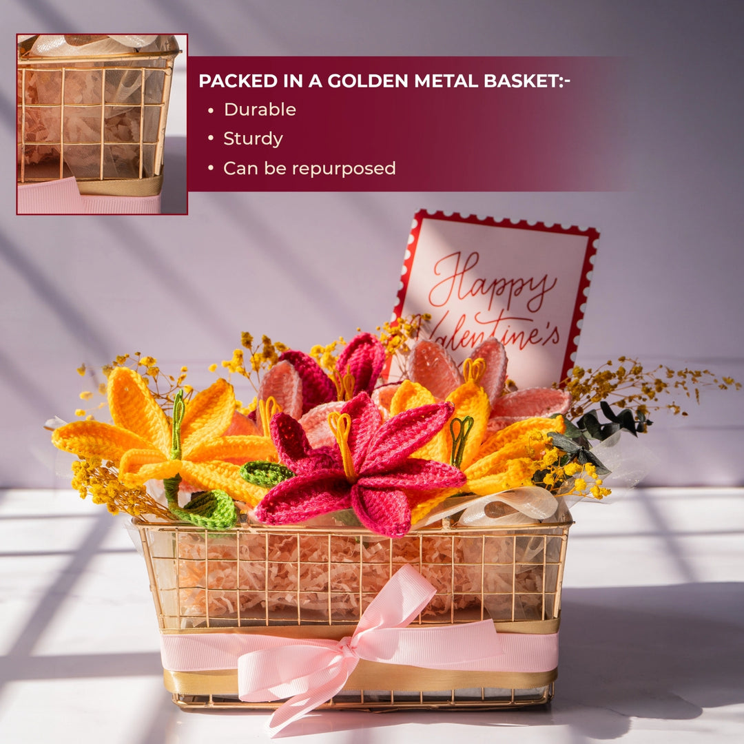 Lilies of Love Crochet Basket