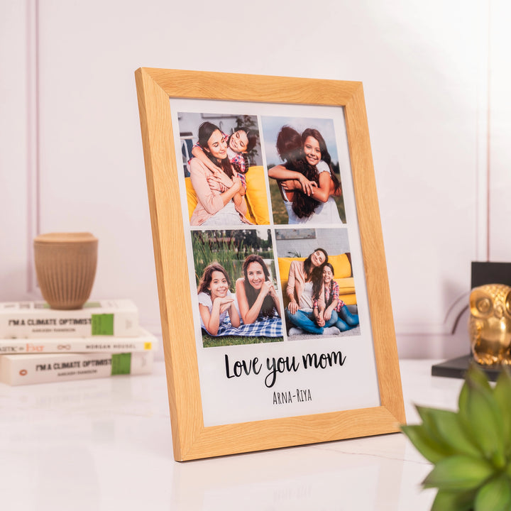 Love You Mom Collage, premium quality frame, with matter finish 