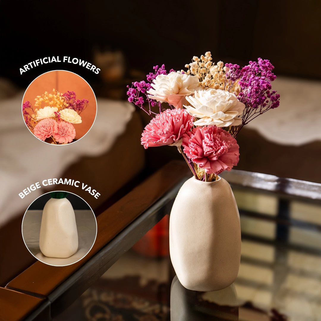 Love in Blossom Flower & Vase Combo