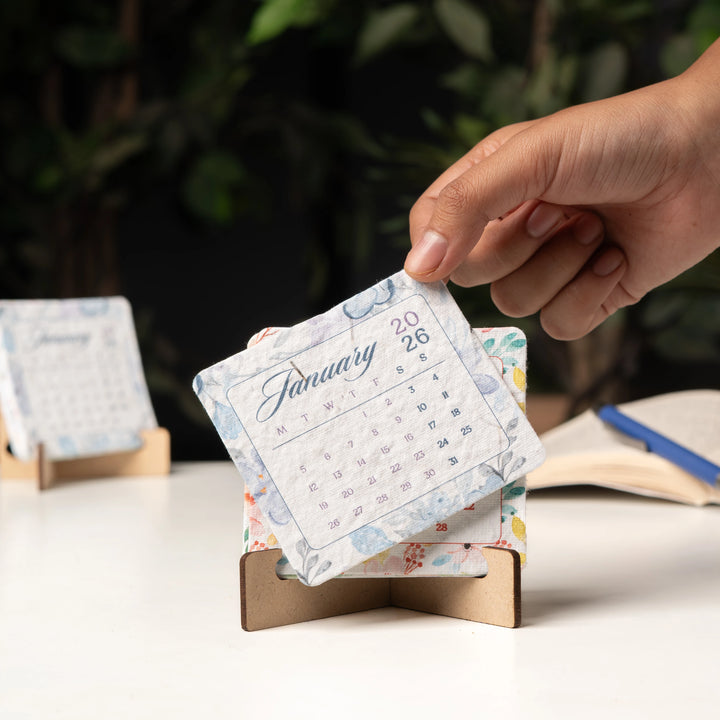 Mini Plantable MDF Stand Calendar