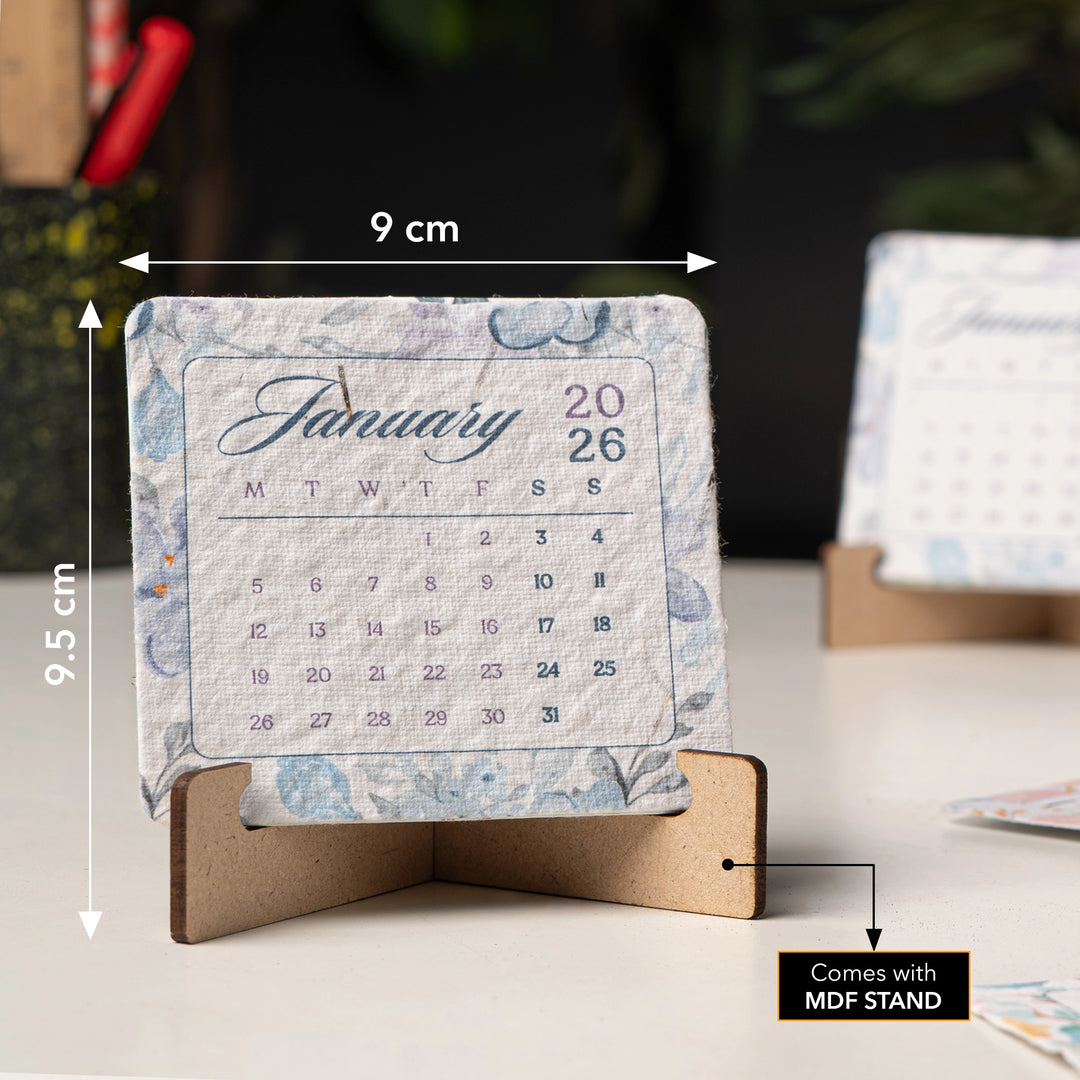 Mini Plantable MDF Stand Calendar