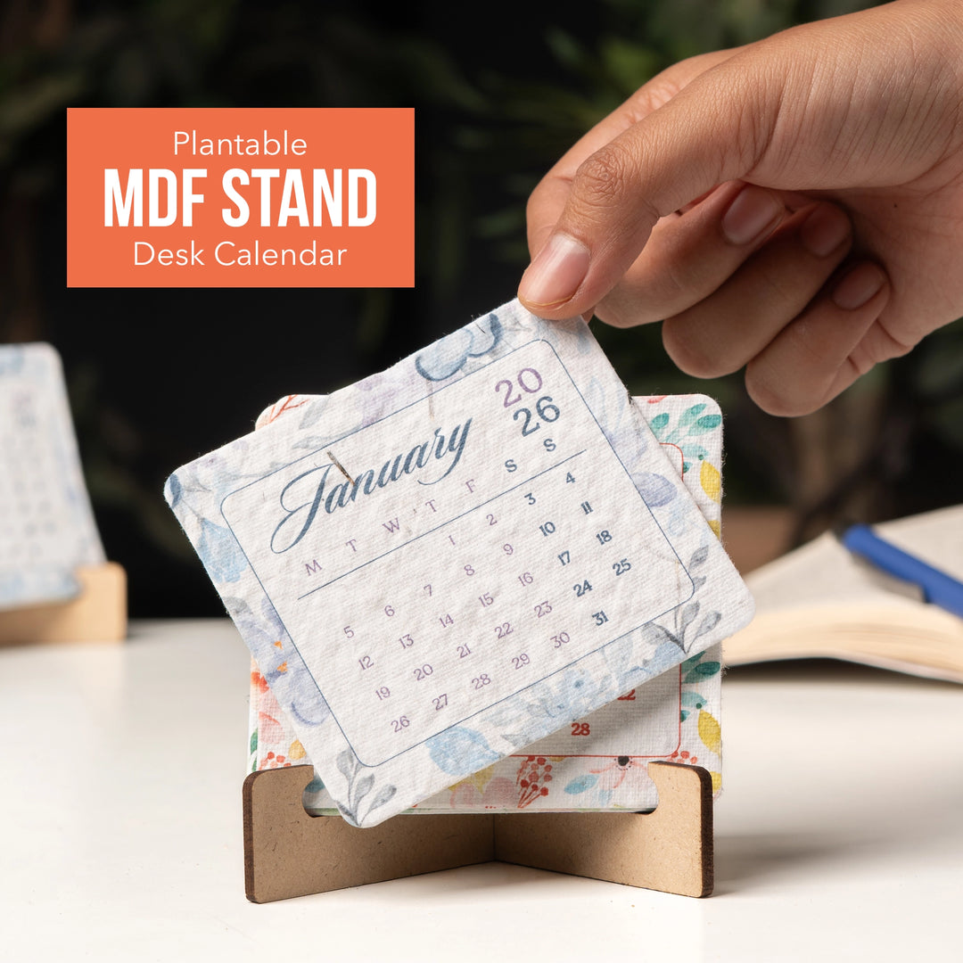 Mini Plantable MDF Stand Calendar