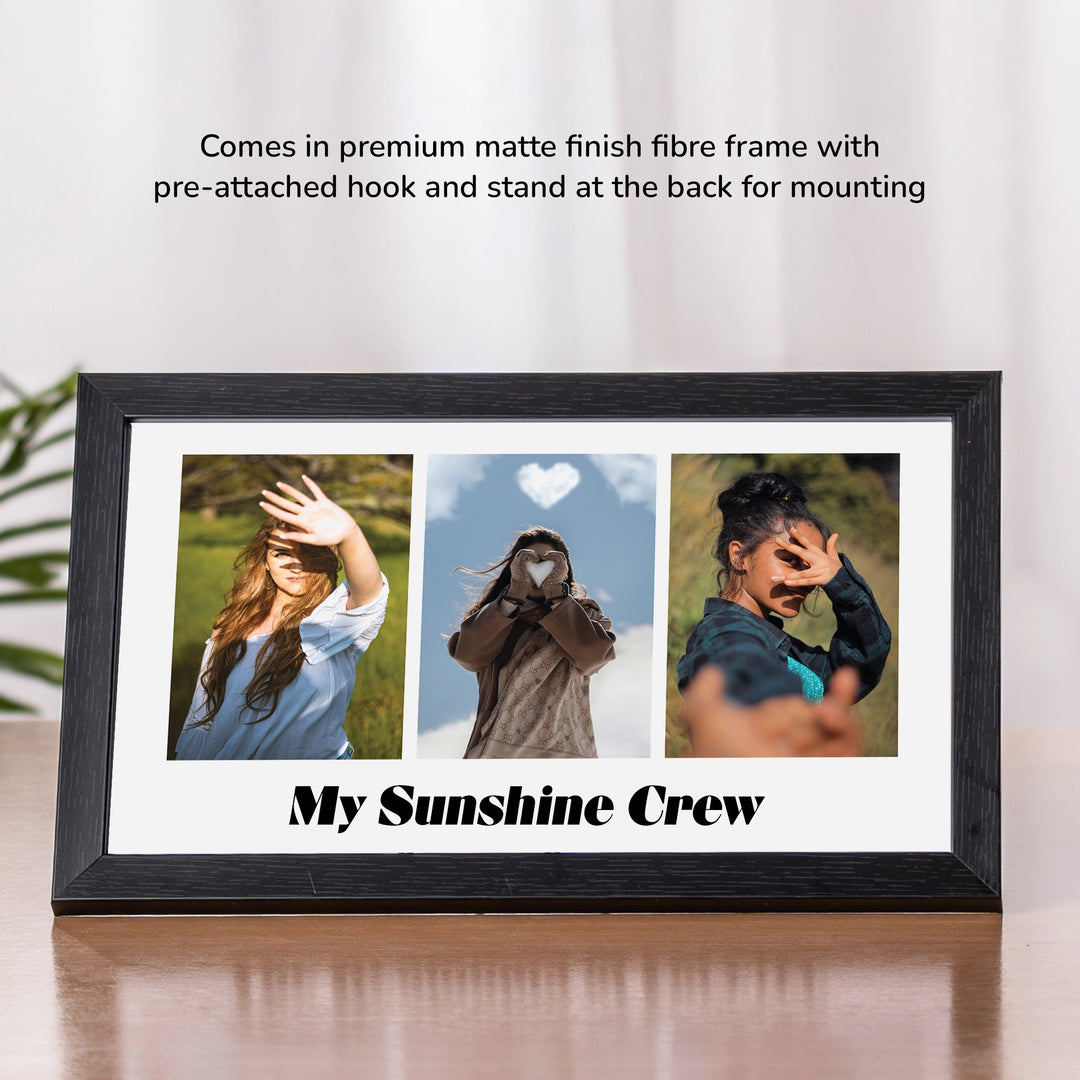 Blissful Memory - Personalized Frame | 12" x 7" Black