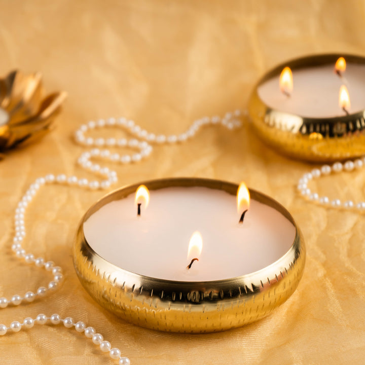 Golden Tin Candle