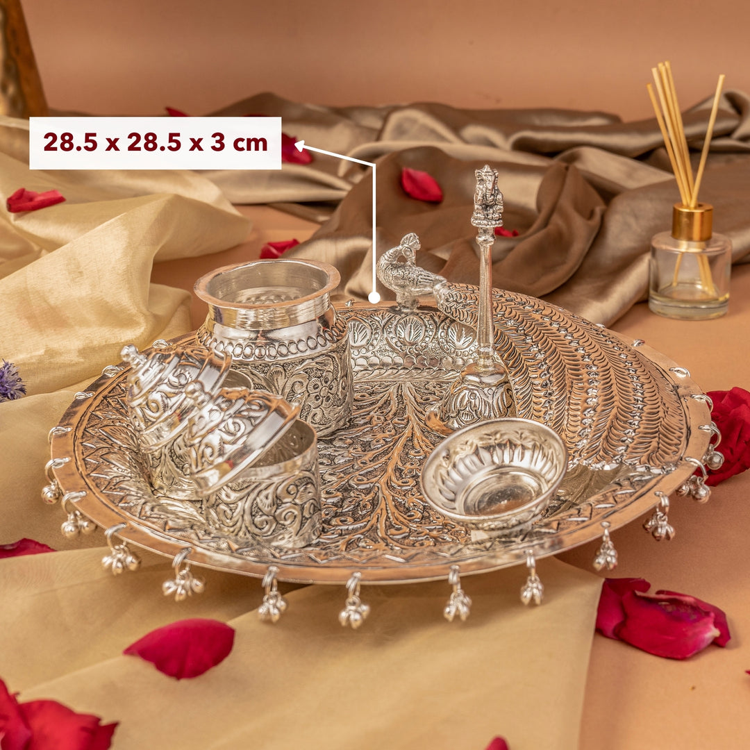 Peacock Pooja Thali Set