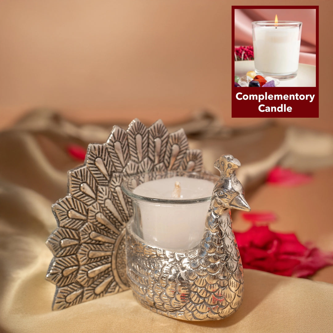 Peacock Train Candle