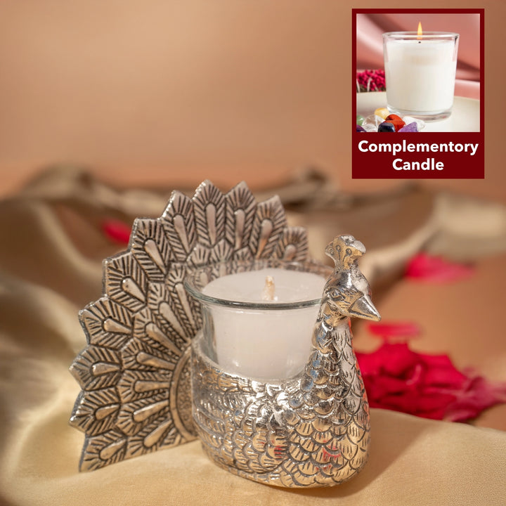 Peacock Train Candle