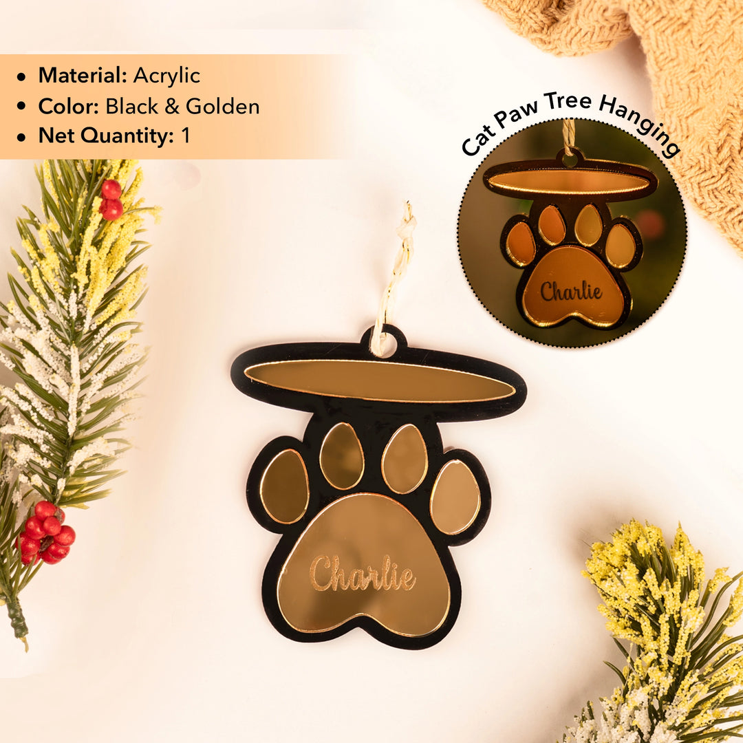 Personalized Cat Paw Tree Hanging