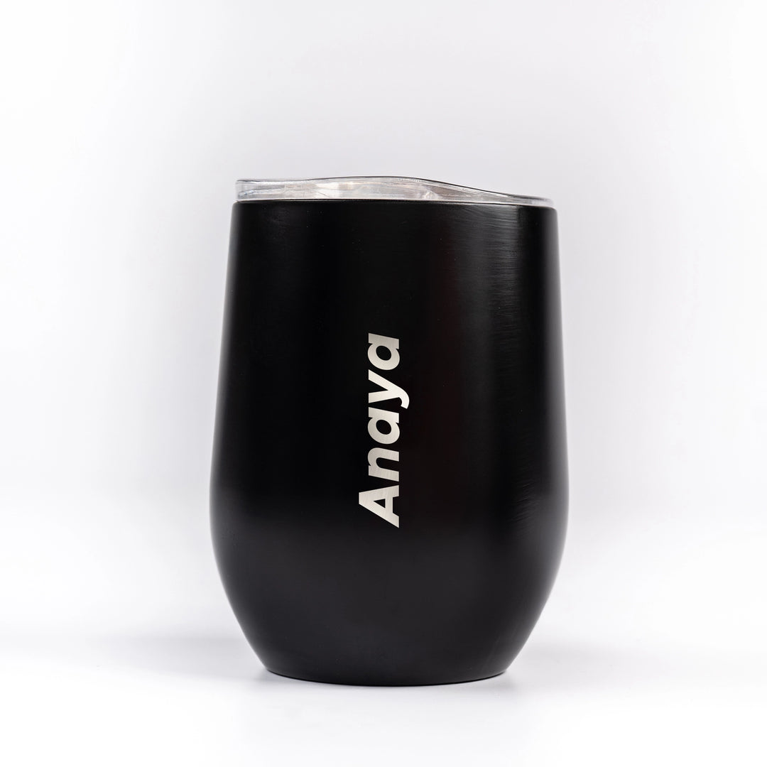 Personalized Dome Black Cup | 400 ml