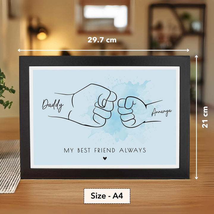 Fist Bump With Dad Quote Frame