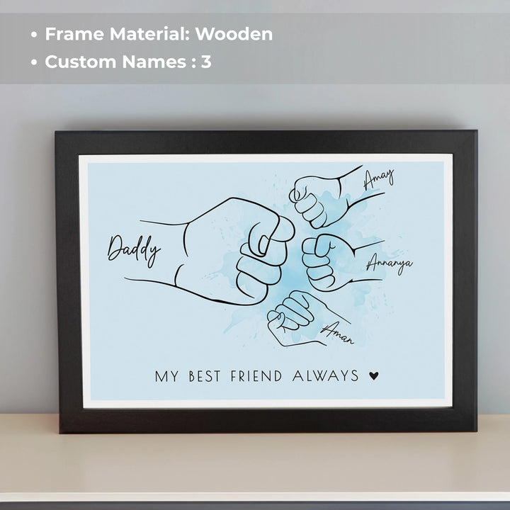Fist Bump With Dad Quote Frame