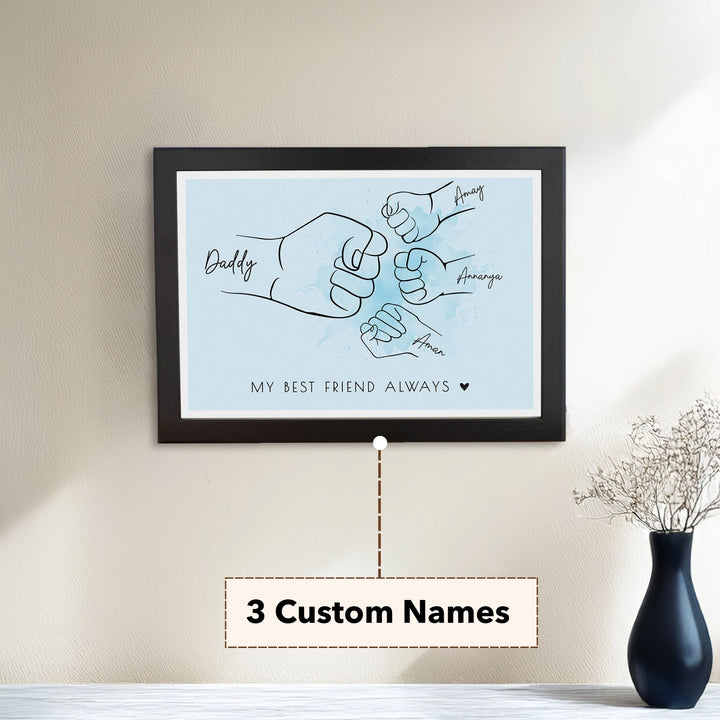 Fist Bump With Dad Quote Frame