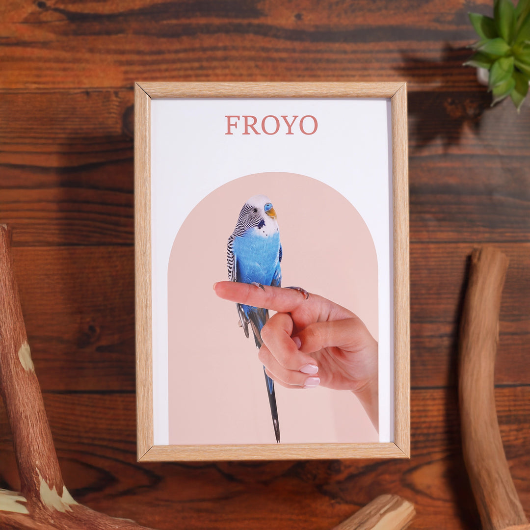 Pet Photo - Personalized Frame | A4 Light Brown