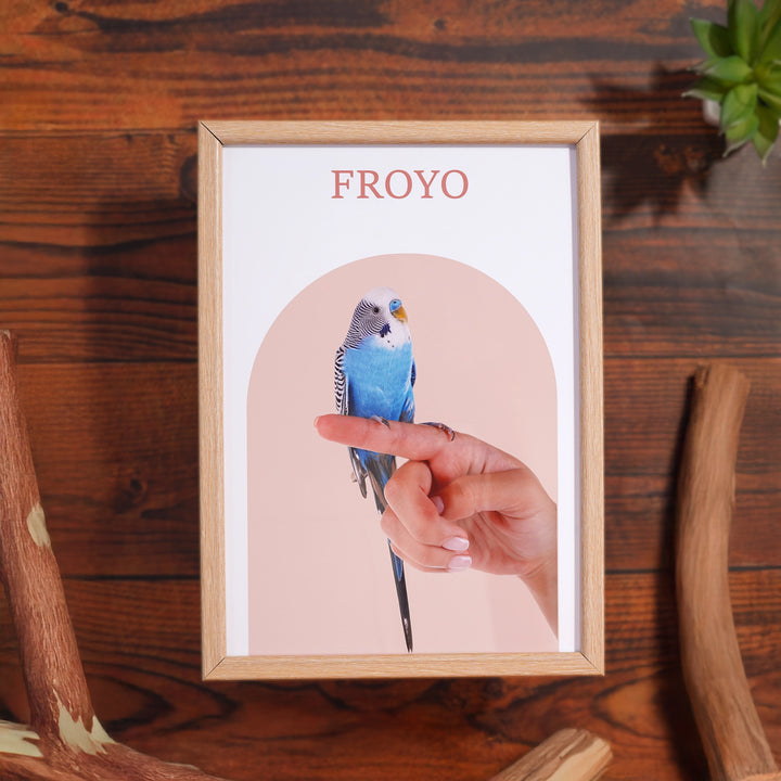 Pet Photo - Personalized Frame | A4 Light Brown