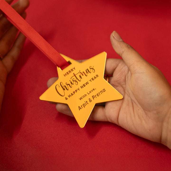 Personalized Star Tree Hanging - Golden