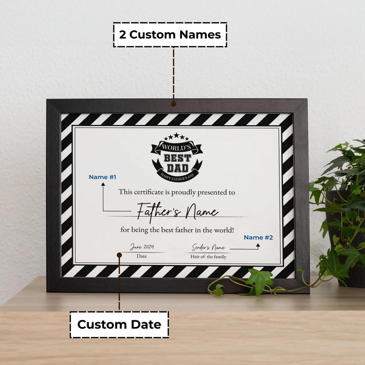 World's Best Dad Certificate