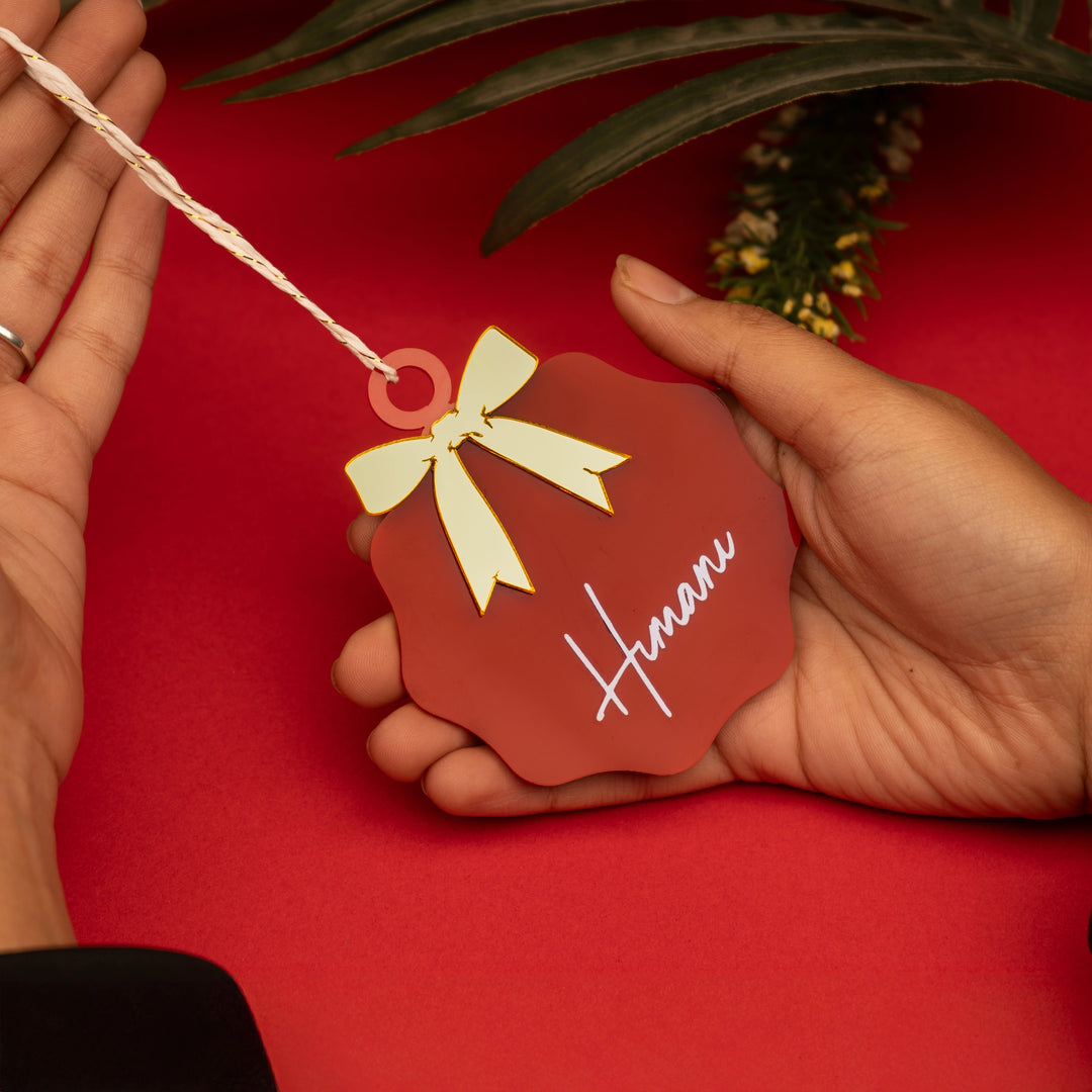 Personalized Xmas Wreath Tree Hanging