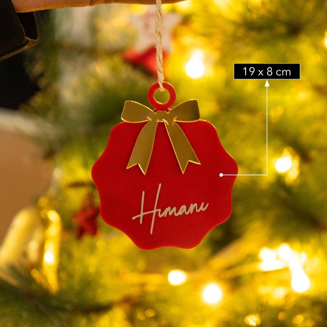 Personalized Xmas Wreath Tree Hanging