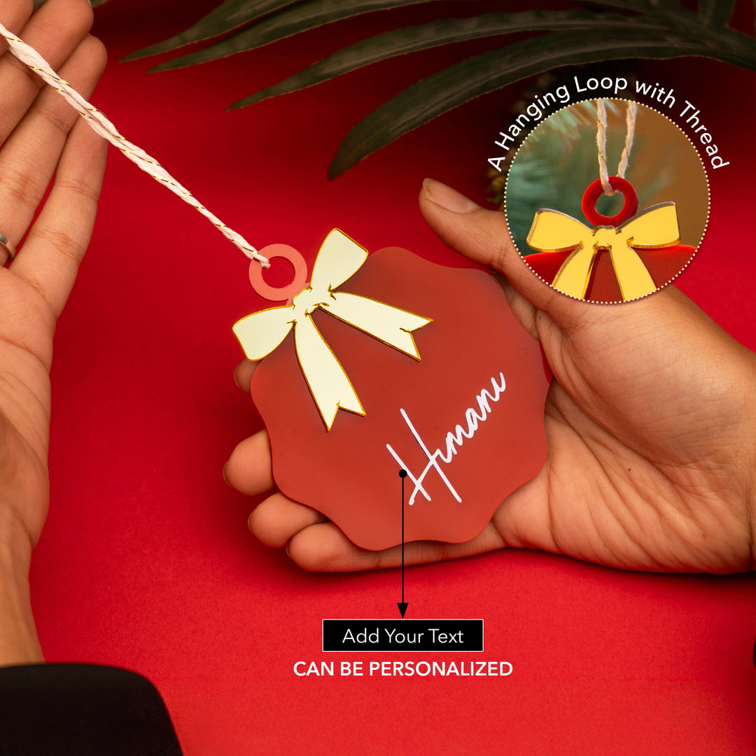 Personalized Xmas Wreath Tree Hanging