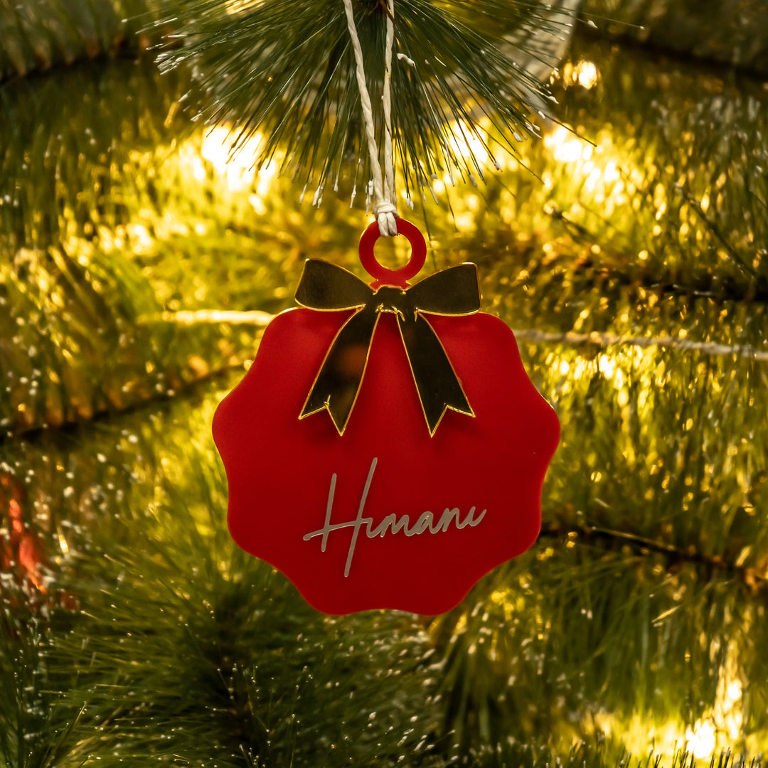 Personalized Xmas Wreath Tree Hanging