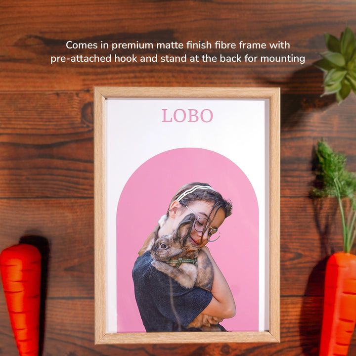 Pet Photo - Personalized Frame | A4 Light Brown