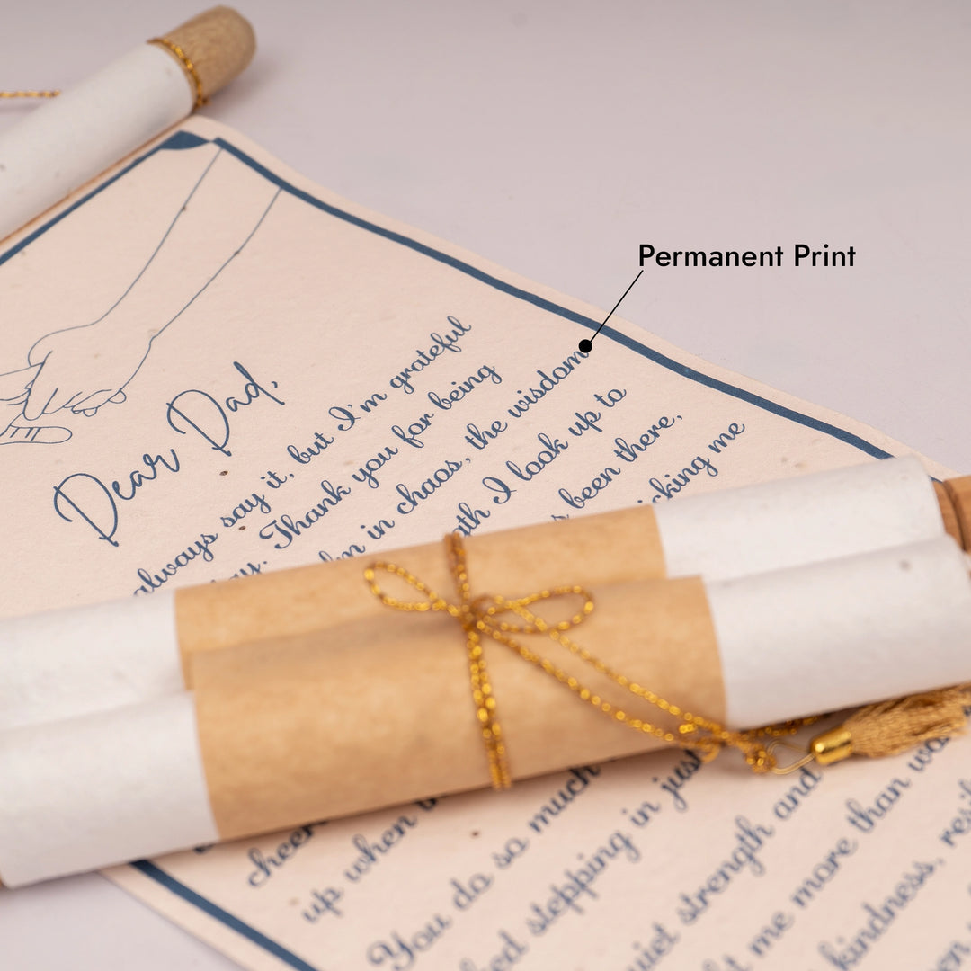 Plantable Letter Scroll For Father