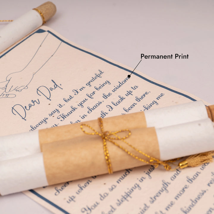 Plantable Letter Scroll For Father