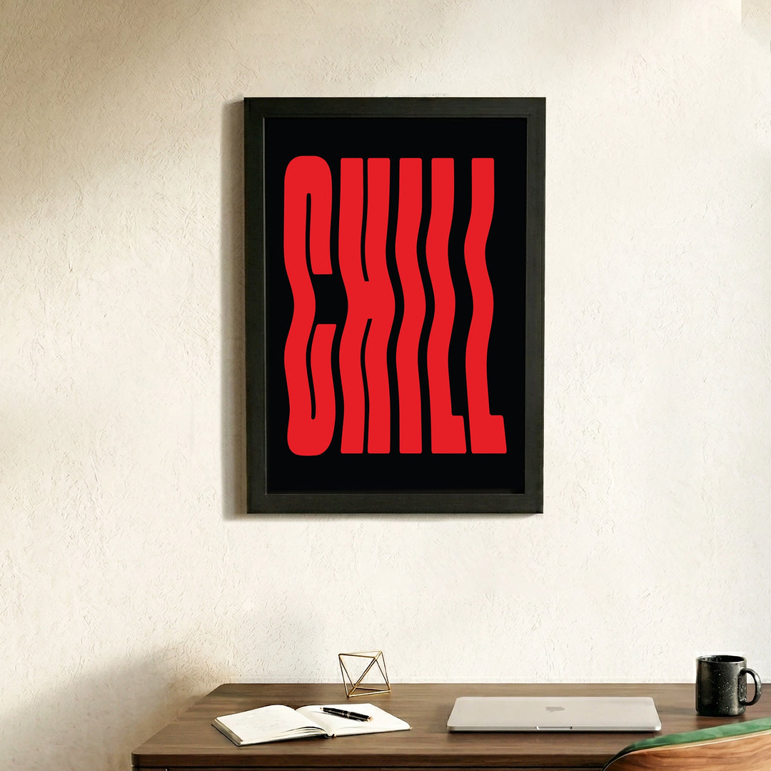 Red Chill Wall Decor | White Frame